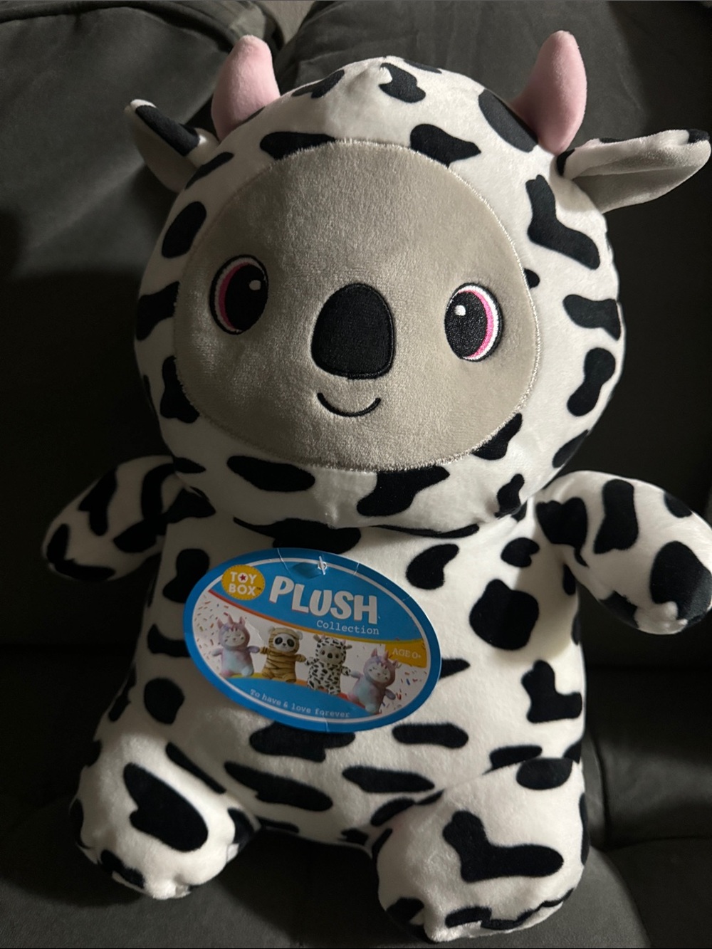Plush Collection Black & White Cow Plush Toy - Soft Kids Stuffed Animal